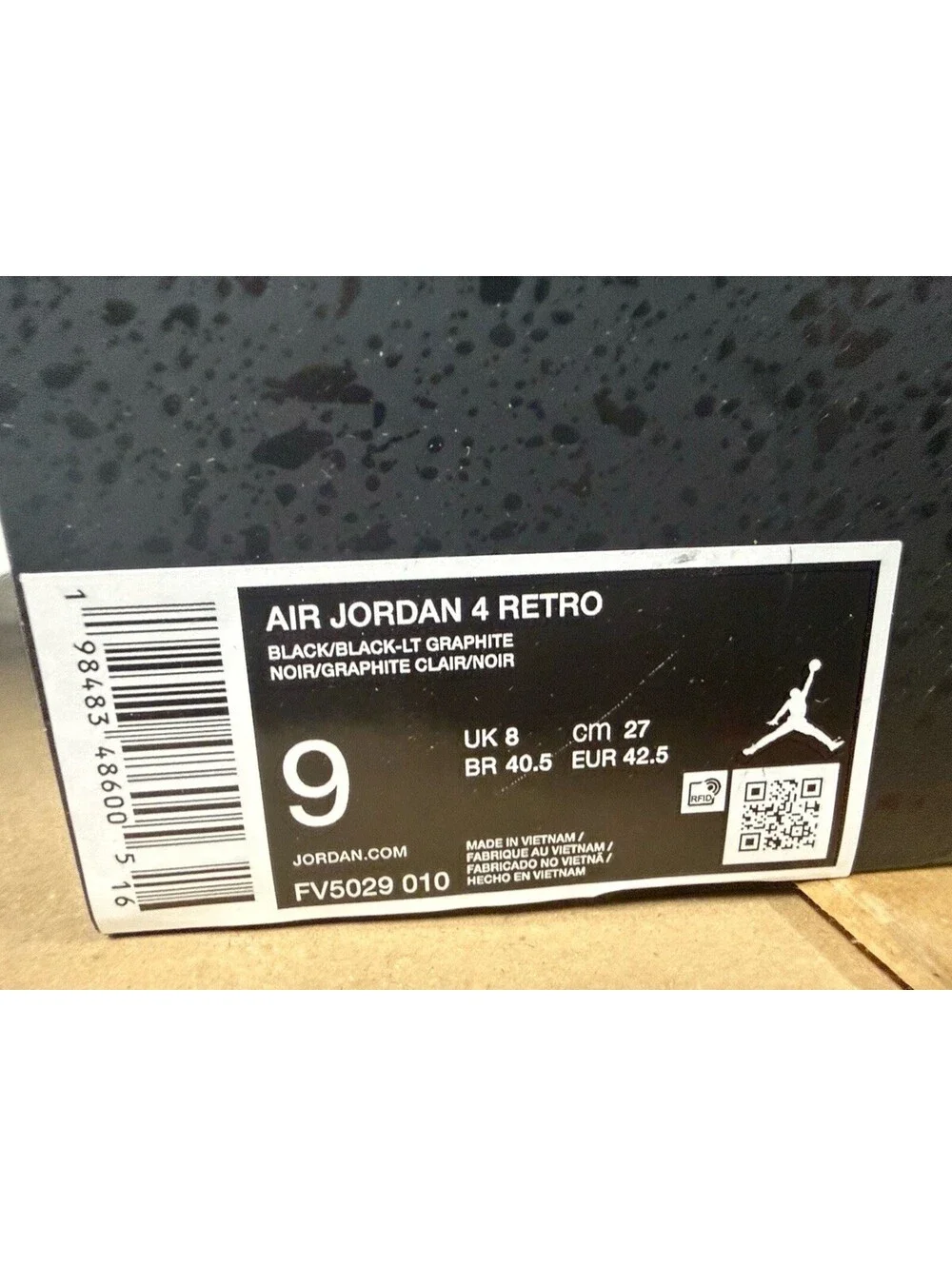 Air Jordan 4 Retro 2025 Black Cat DS NEW Size 9 Men's